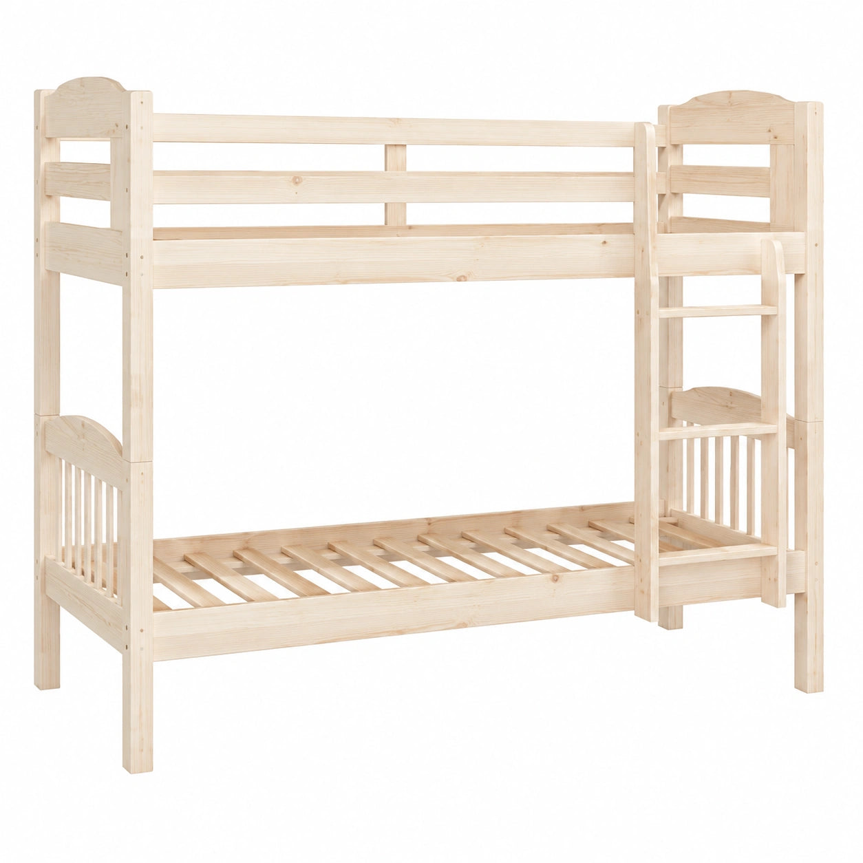 Cama Litera de Pino Macizo Blanca 156x205x100
