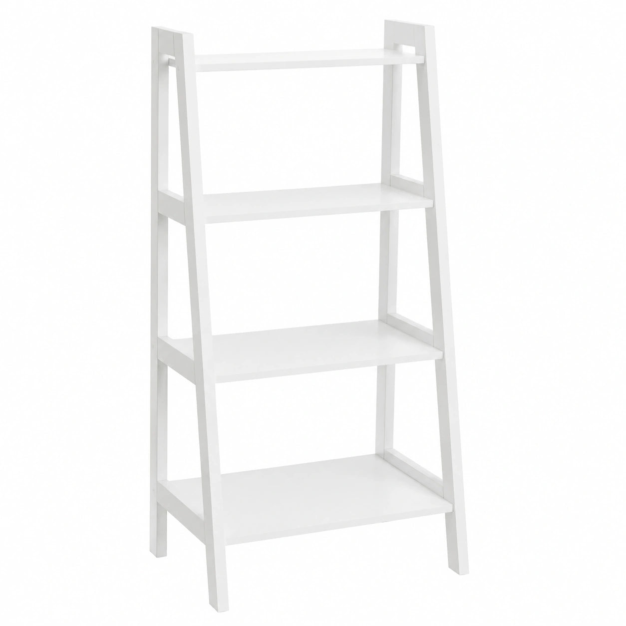 Estantería Escalera 4 Niveles MDF Blanca Moderna para Hogar y Oficina