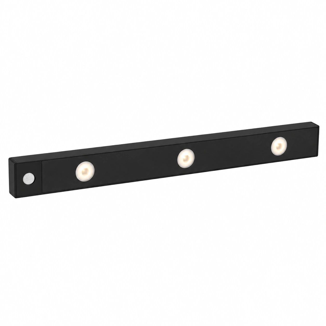 Luz LED Sensor de Movimiento para Armarios, Cocina y Dormitorio, Ultrafina y Fácil de Instalar, 30cm, Negra