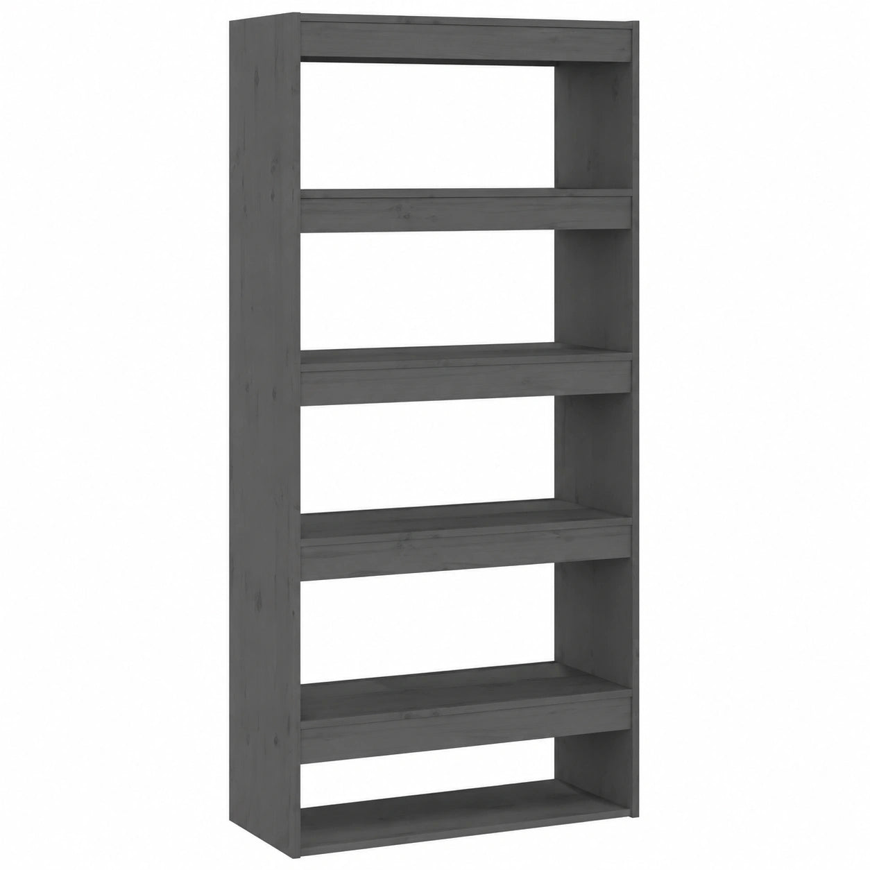 Estantería de Madera de Pino Gris 60x30x167,5 cm para Almacenaje y Separación de Espacios