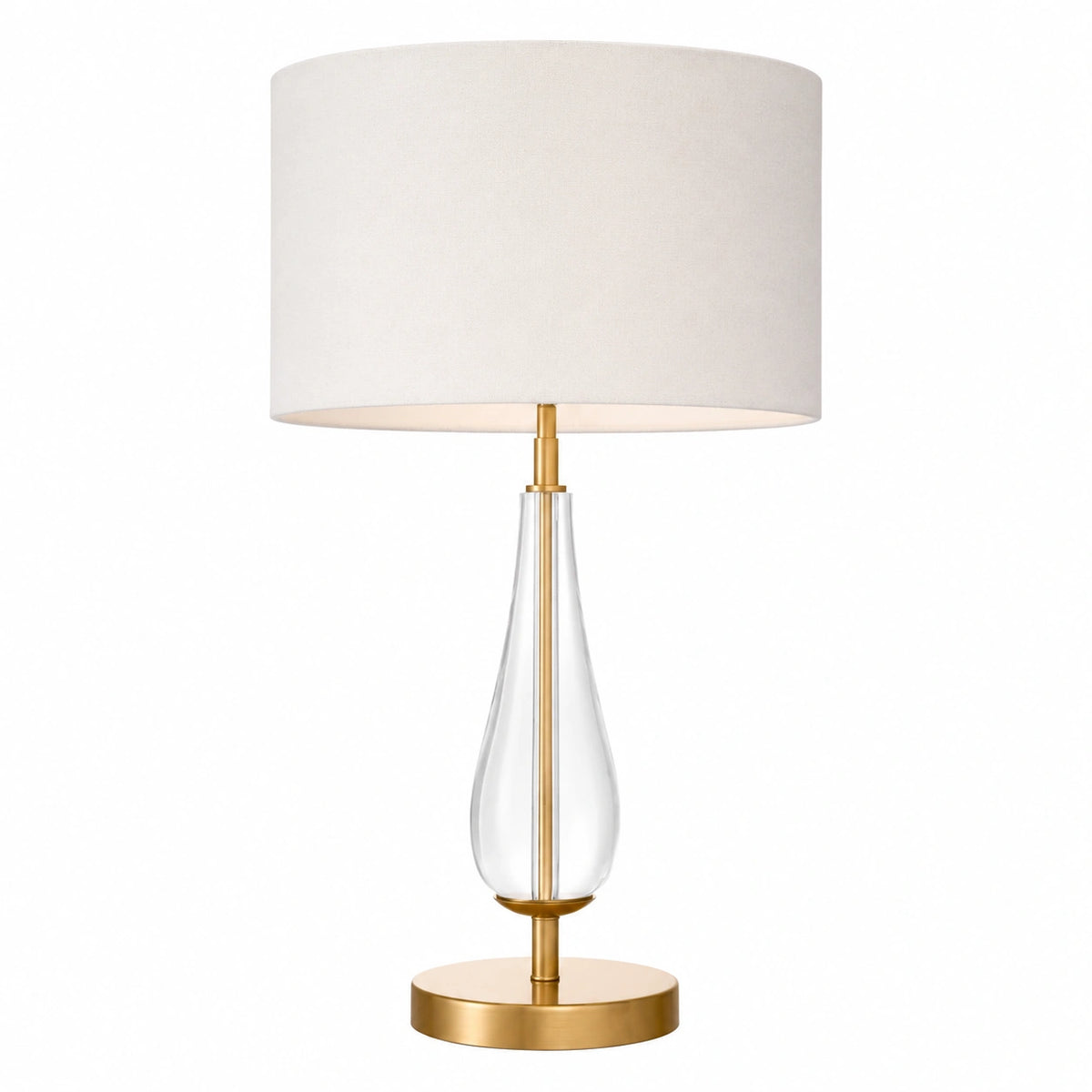 Lampada da Tavolo di Lusso Casa Padrino, Cristallo e Ottone Antico, Ø45x70,5 cm