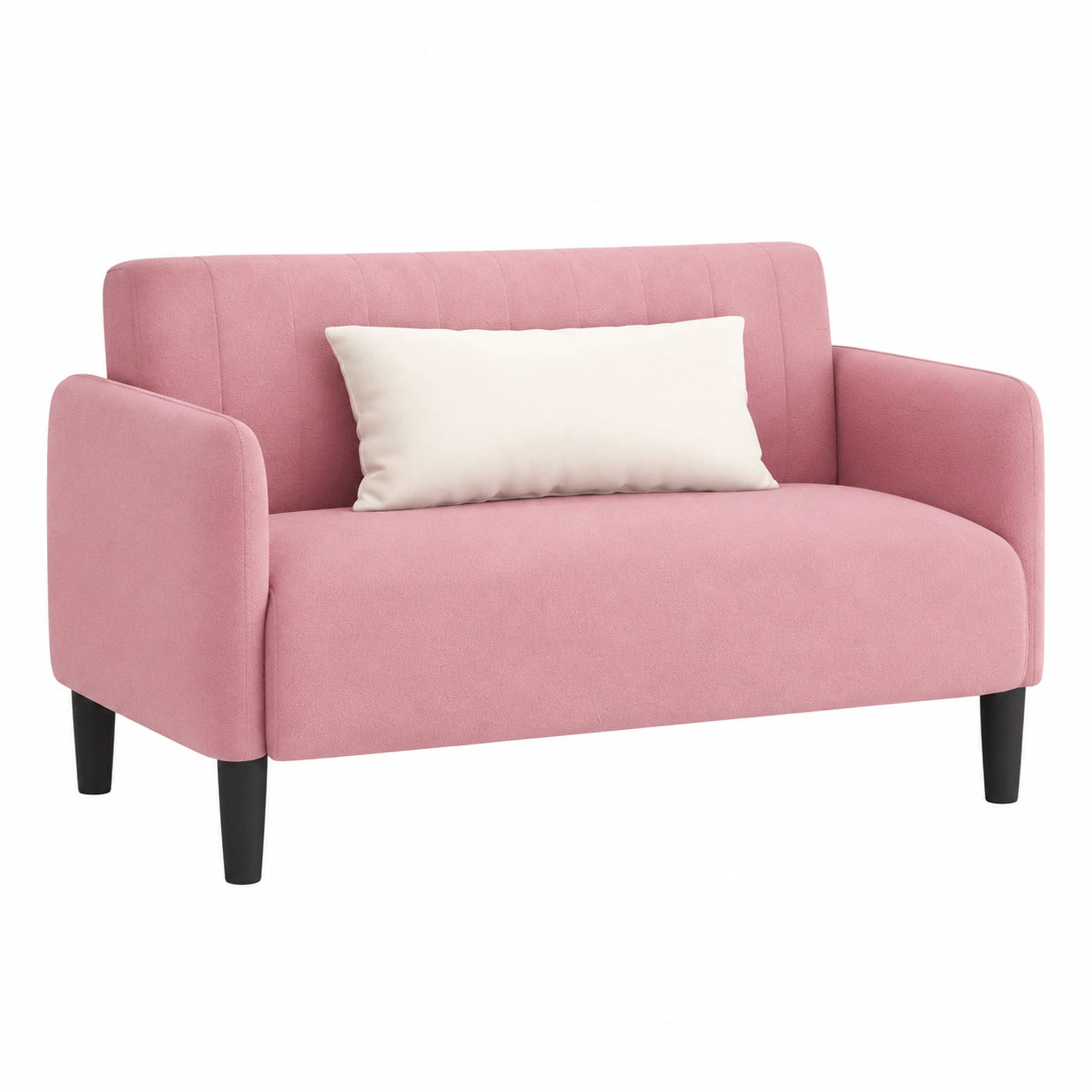 Sofá Loveseat de Terciopelo Rosa de 109 cm