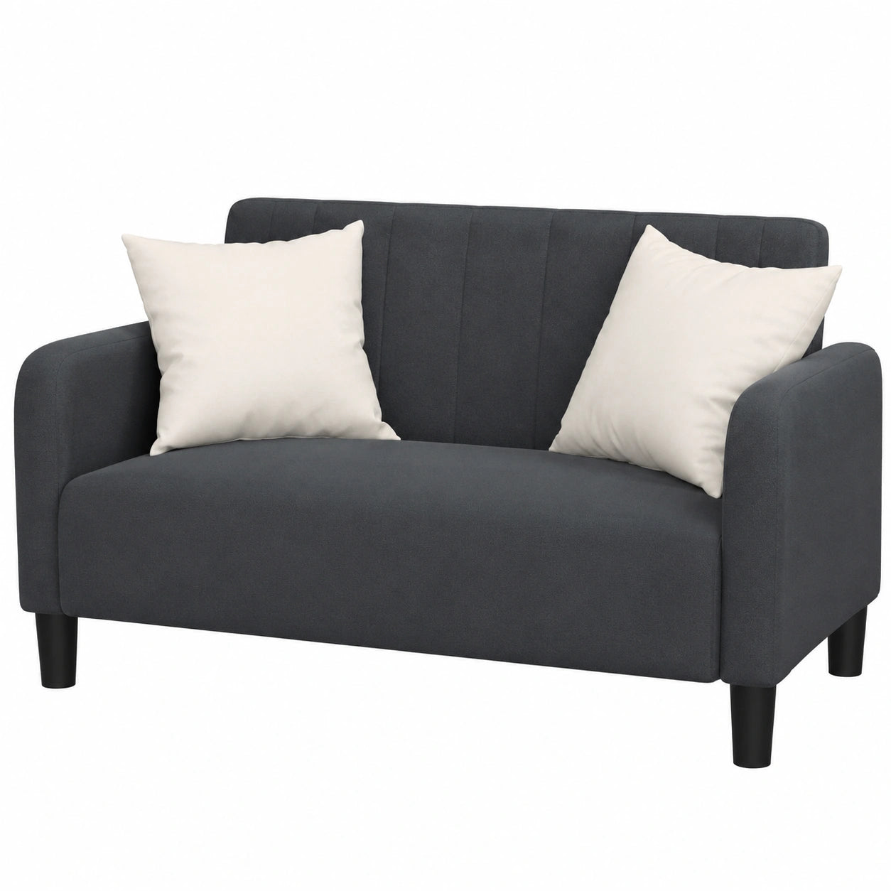 Sofá Loveseat de Terciopelo Gris Oscuro 109 cm, Muebles Modernos
