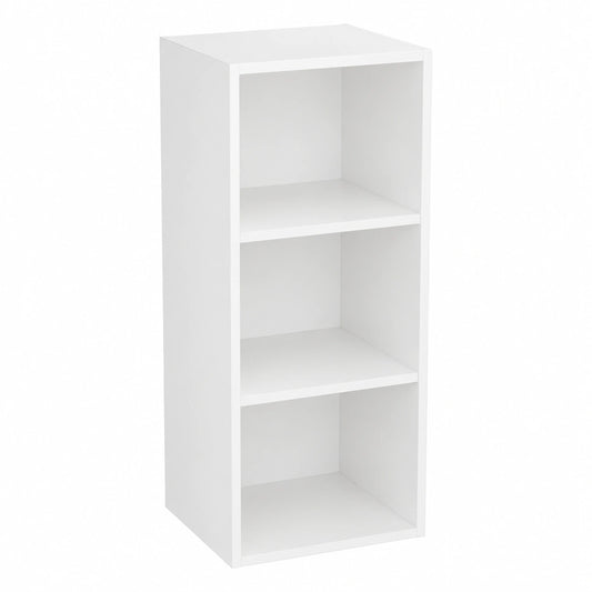 Estantería Librería Blanca de 3 Cubos para Oficina o Dormitorio, 80x30x24 cm
