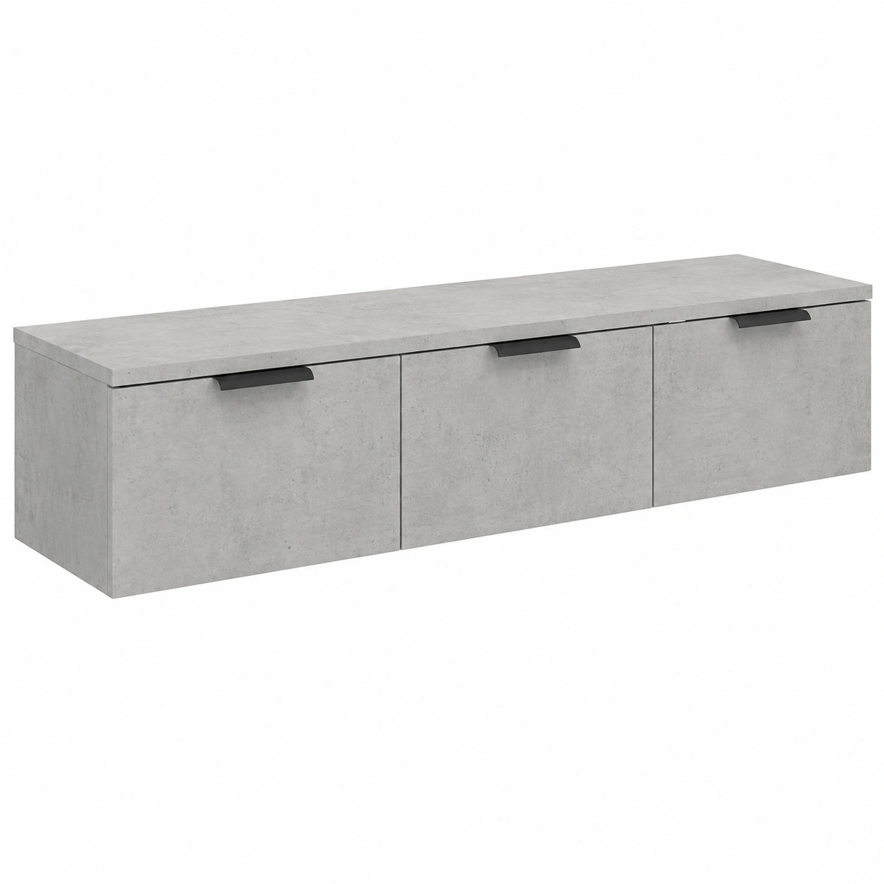 Armario de Pared Flotante con Cajones Gris de Madera para TV