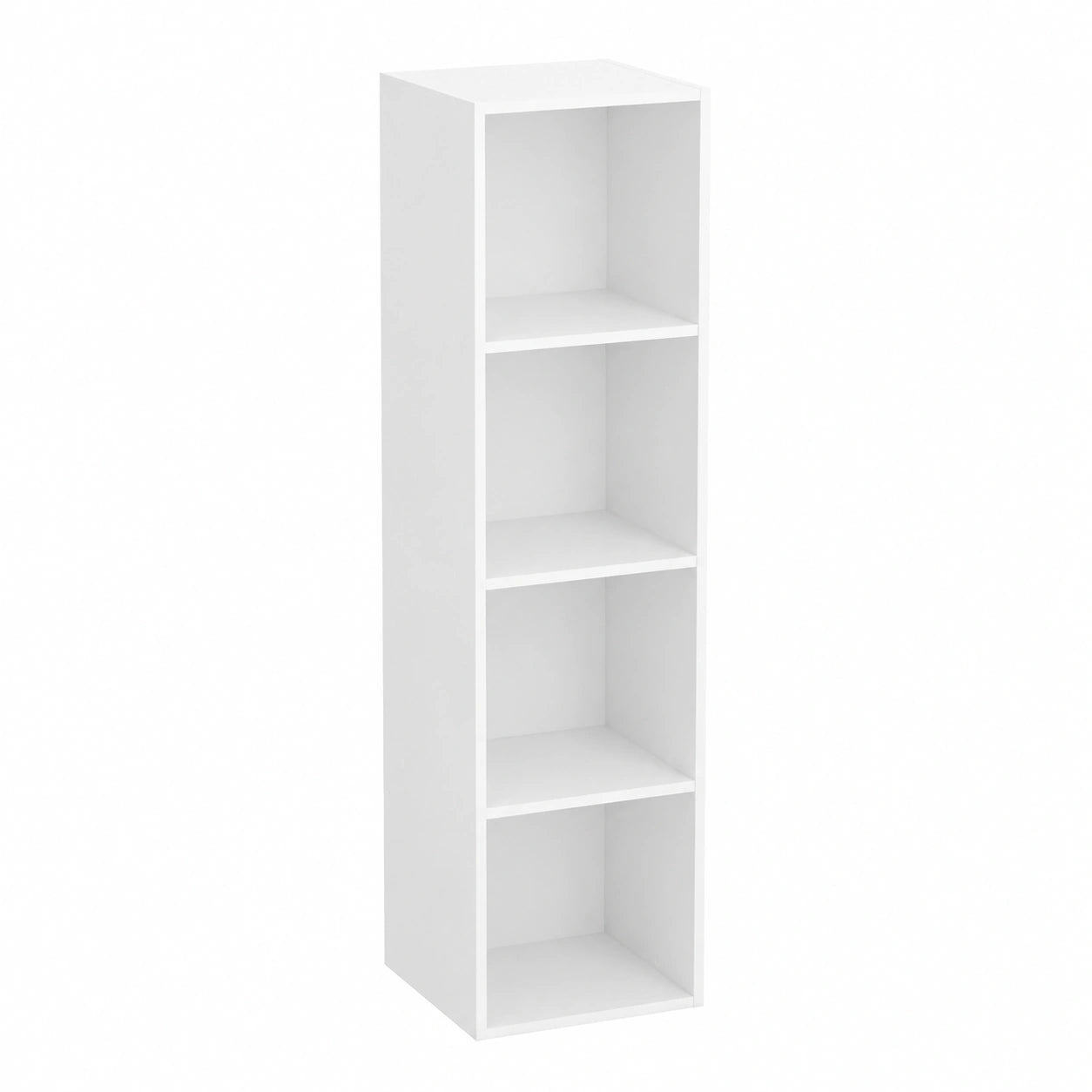 Estantería Modular de 4 Niveles en Blanco para Hogar u Oficina