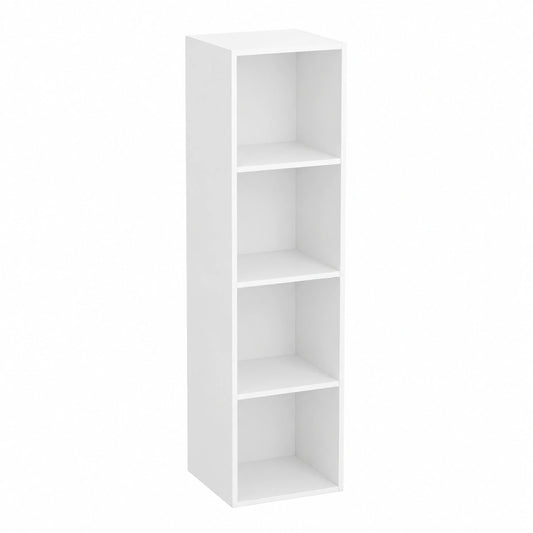 Estantería Modular de 4 Niveles en Blanco para Hogar u Oficina
