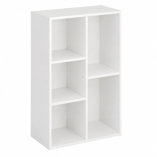 Estantería Blanca de 5 Cubos, Amazon Basics, 50 x 24 x 80 cm