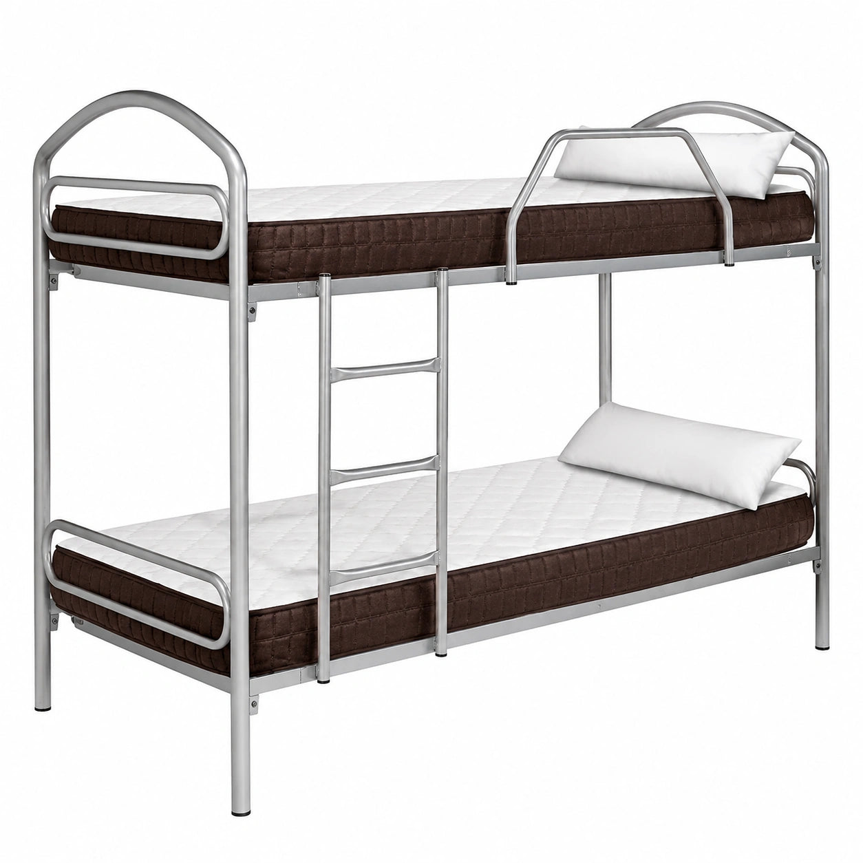Cama Litera Metálica con colchones viscoelásticos y almohadas, 90x190 cm