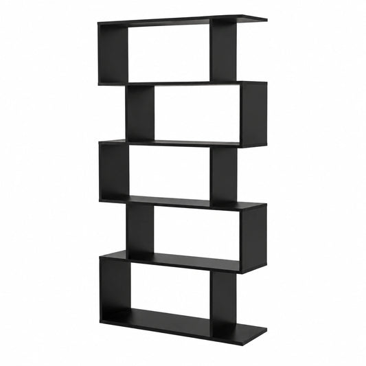 Estantería Moderna de 6 Niveles para Libros, 80x23x192 cm, Ideal para Salón, Dormitorio y Oficina, Color Negro