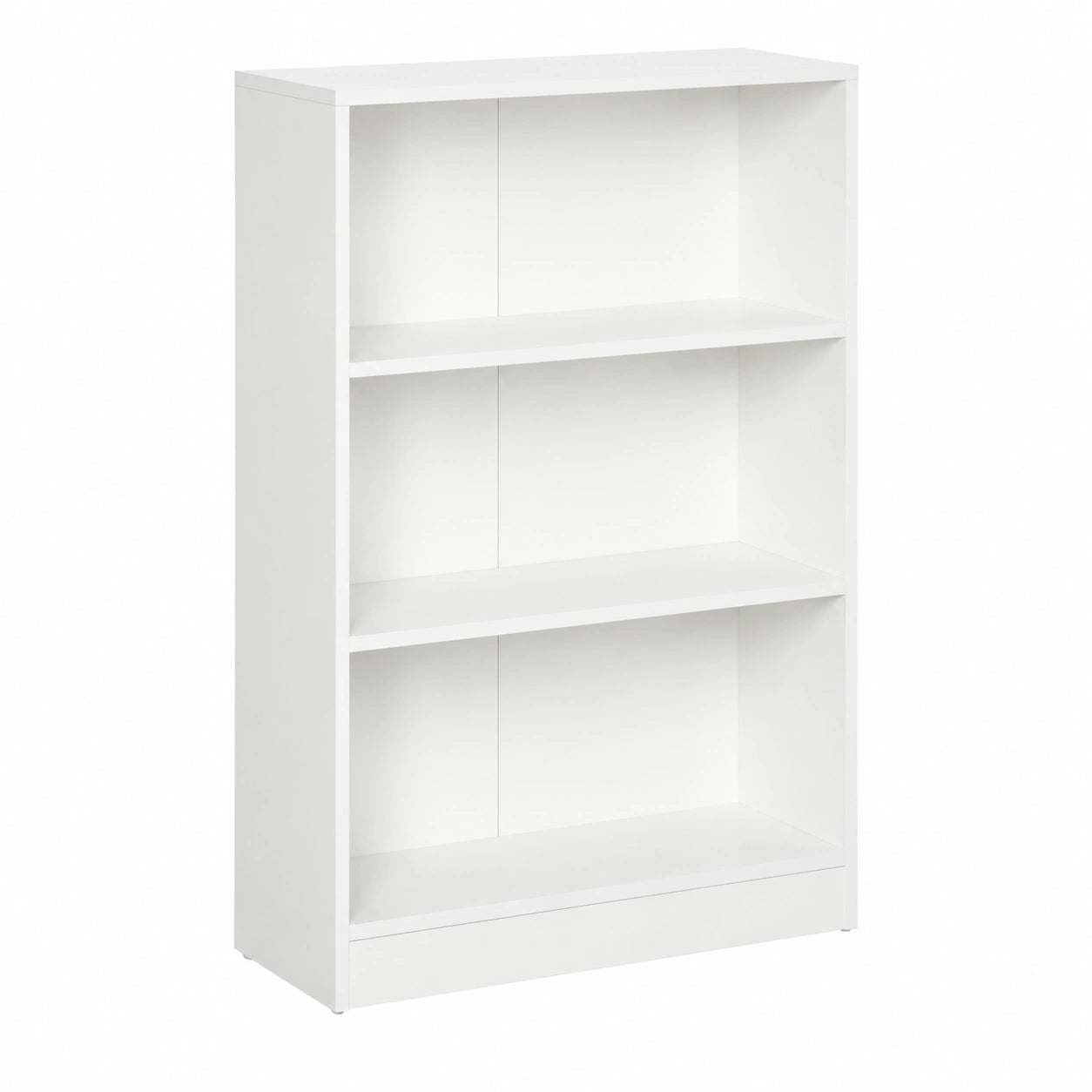 Estantería Blanca HOMCOM con 3 Compartimentos para Libros y Decoración