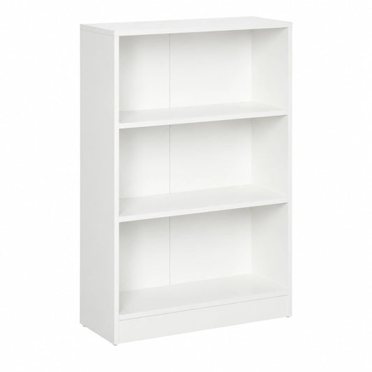 Estantería Blanca HOMCOM con 3 Compartimentos para Libros y Decoración