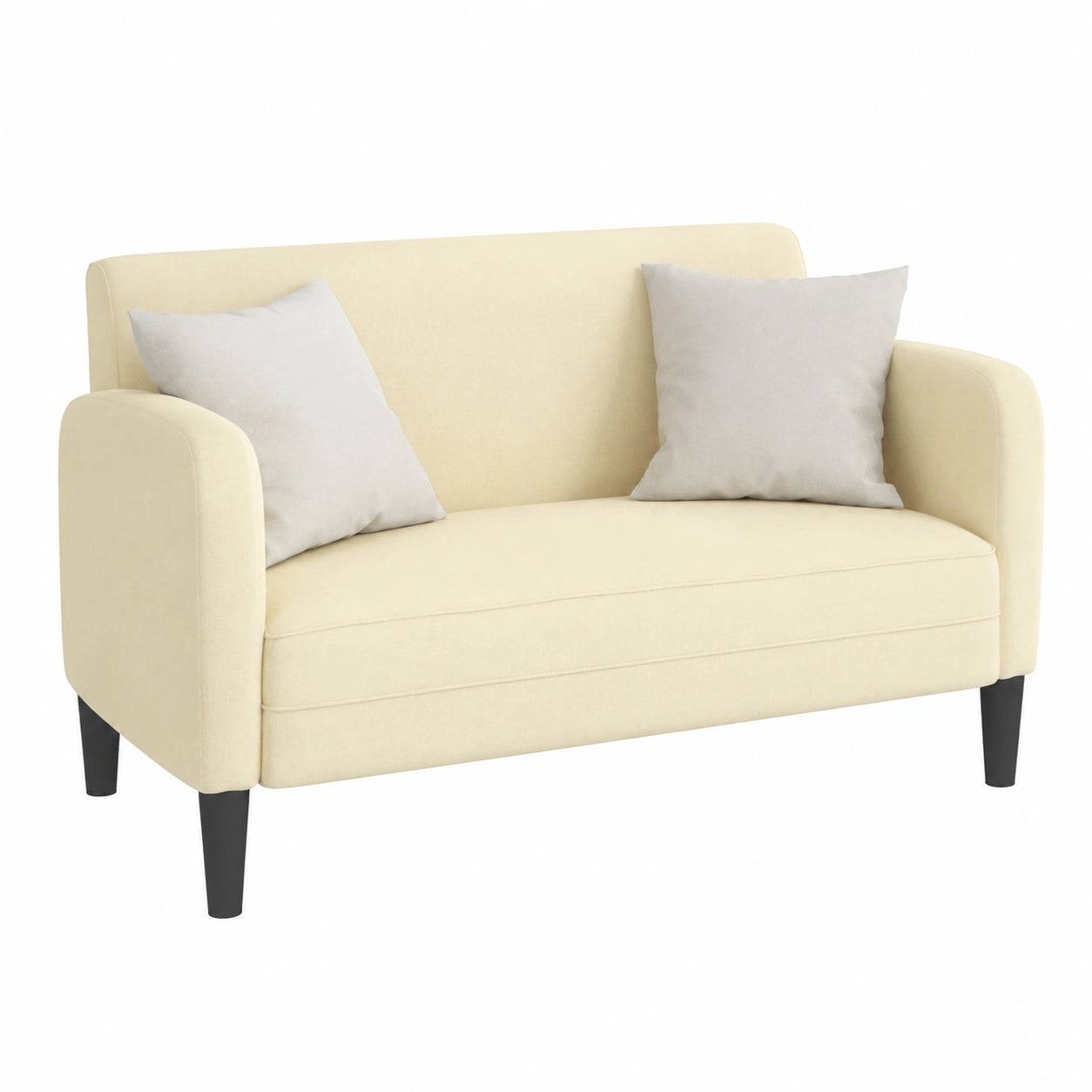 Sofá Loveseat Crema 110 cm en Cuero Sintético