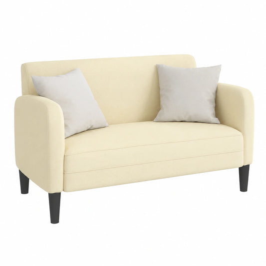 Sofá Loveseat Crema 110 cm en Cuero Sintético