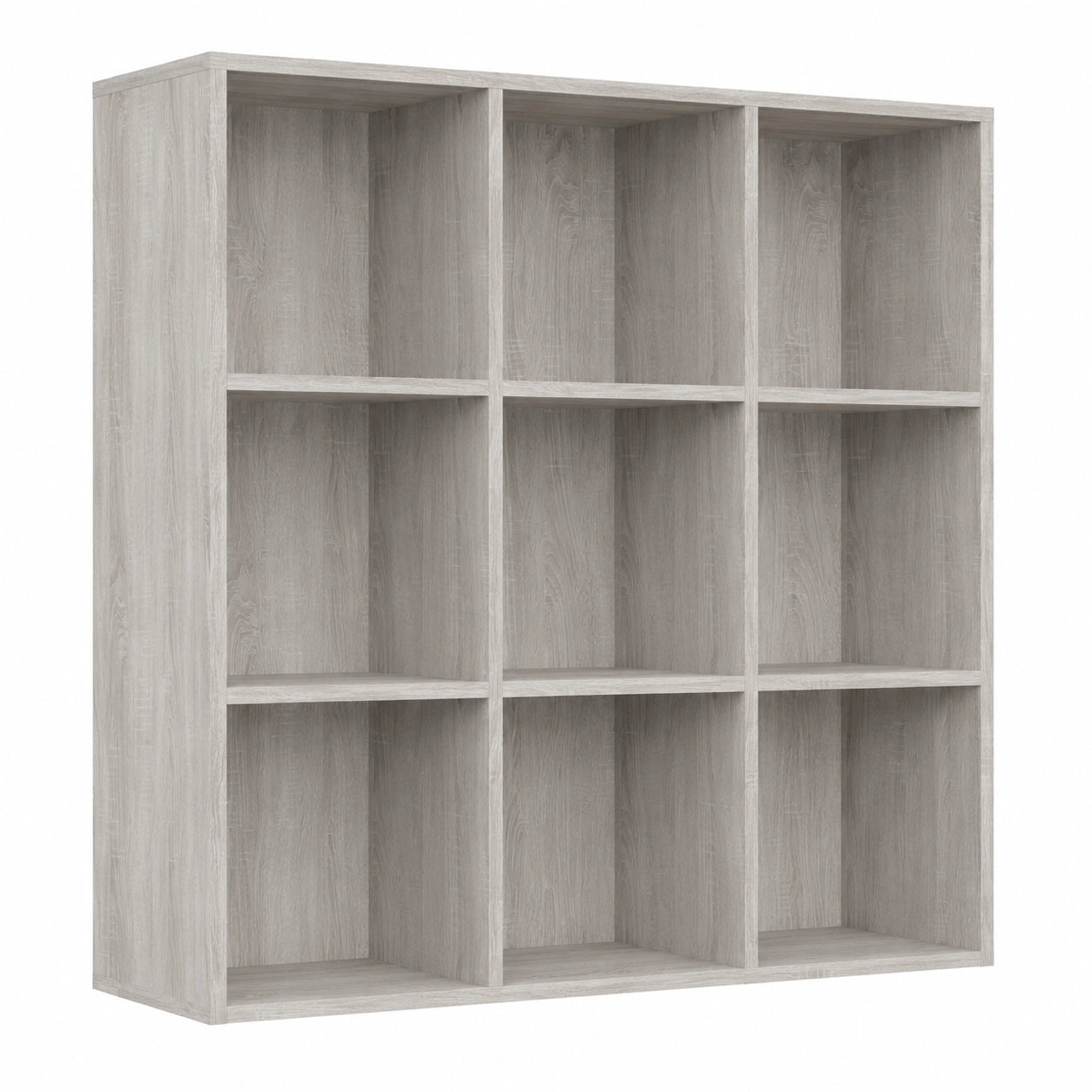 Estantería Organizador de Almacenamiento, Librería Multifuncional para Oficina y Sala, Color Gris Sonoma