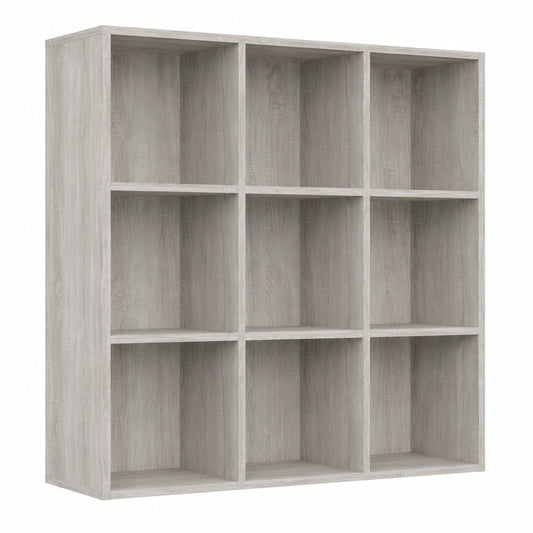 Estantería Organizador de Almacenamiento, Librería Multifuncional para Oficina y Sala, Color Gris Sonoma