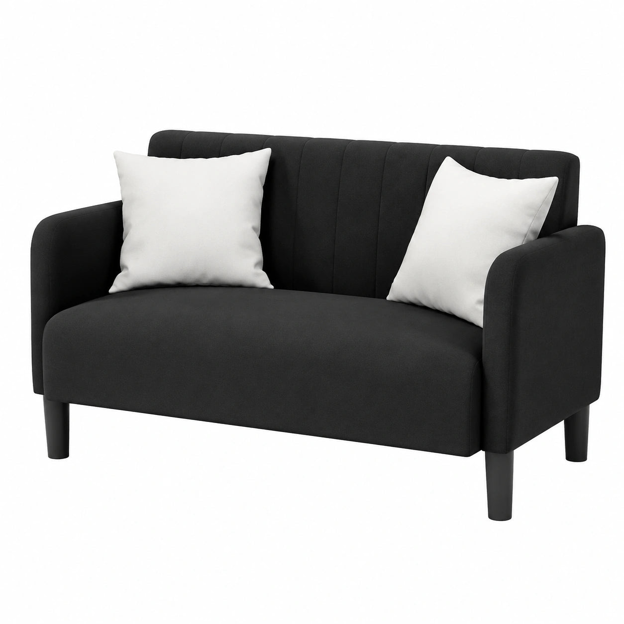 Sofá de Terciopelo Negro 109 cm, Elegante y Cómodo