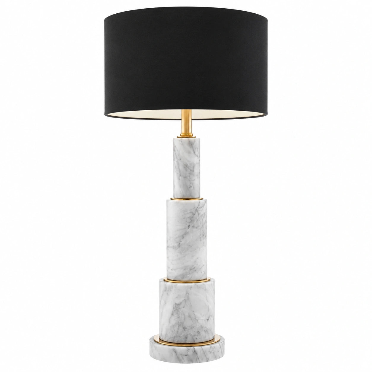 Lámpara de Mesa de Lujo con Pantalla Negra, 17x40x80,5 cm - Decoración Exclusiva para Salón