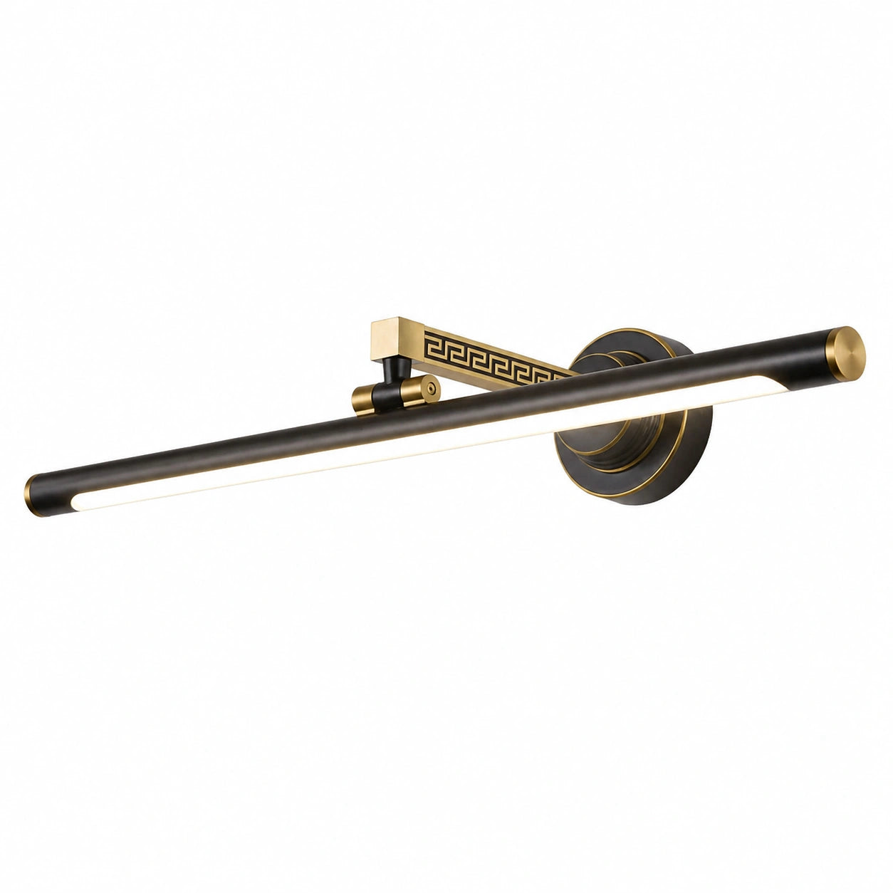 Lámpara LED de Pared para Baño con Espejo, Ajustable 240° Estilo Rústico de Cobre, 45cm