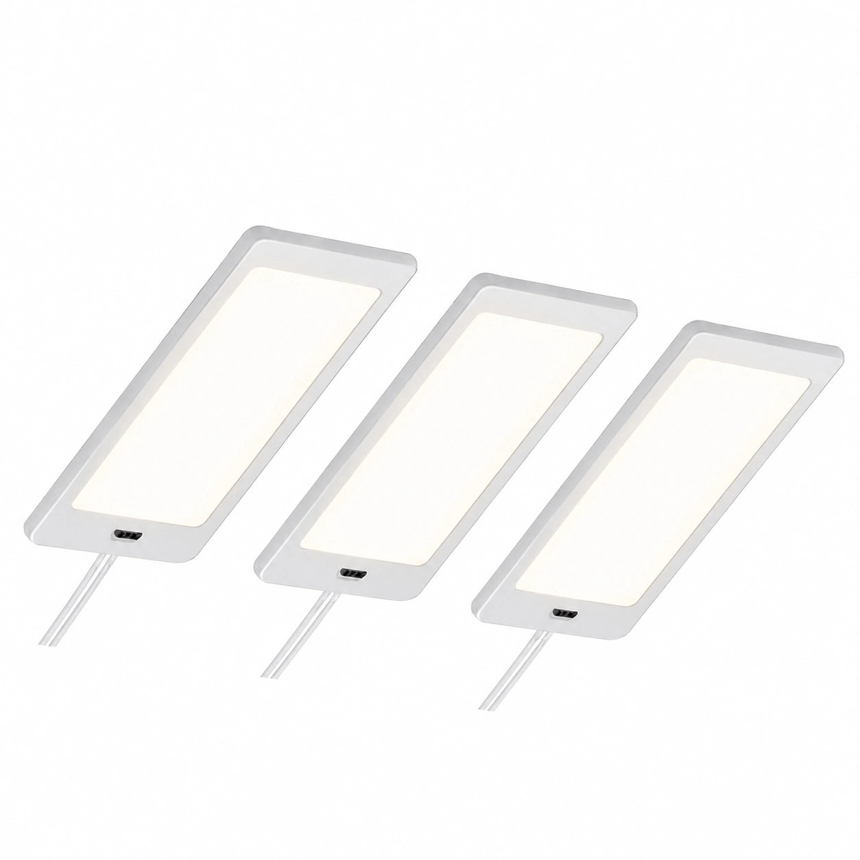 Luz LED de Panel para Muebles con Sensor Manual y Atenuación Continua 5W, Blanco Neutro 4000K, Set de 3