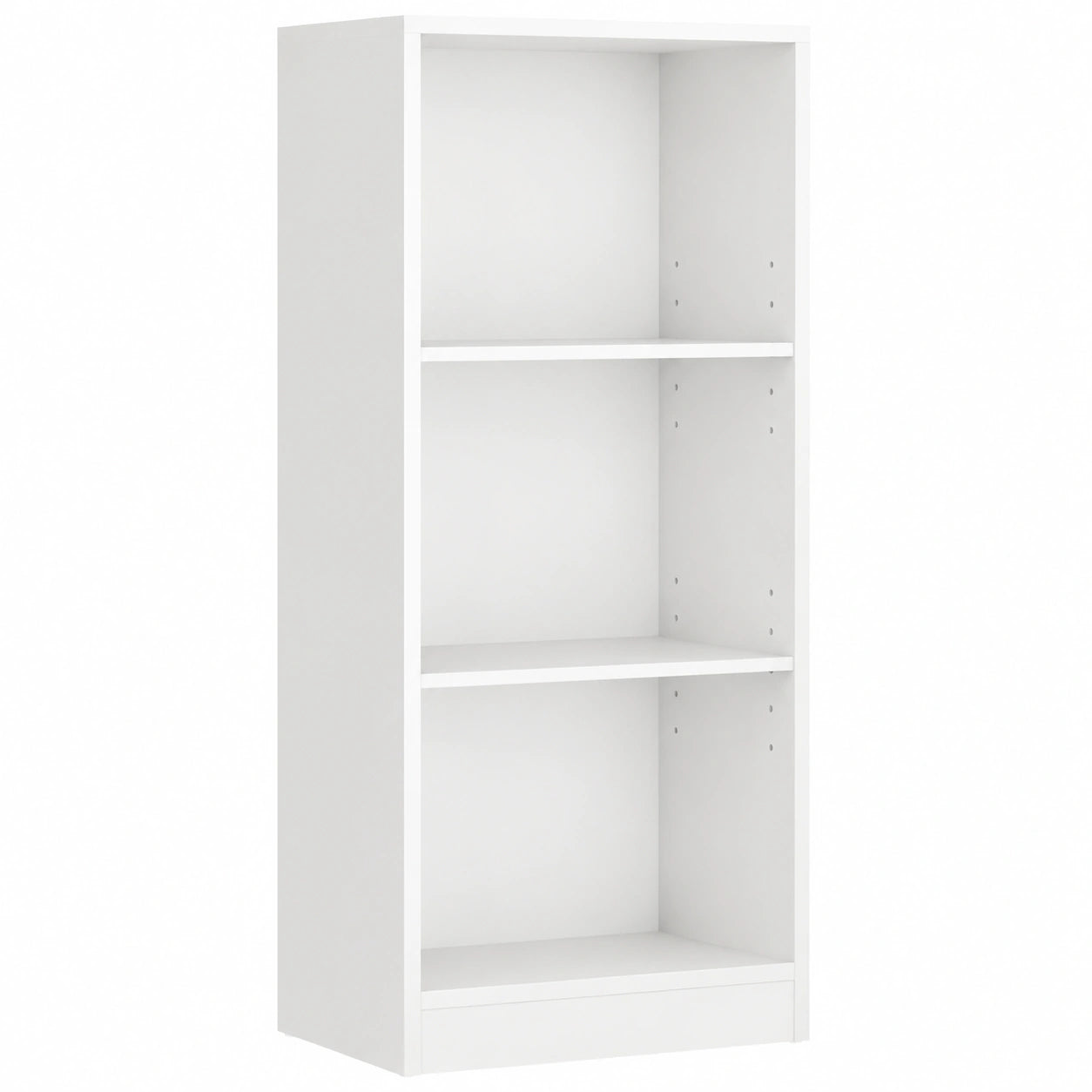 VASAGLE Estantería de Almacenamiento con 3 Niveles, Estantes Ajustables para Sala, Habitación Infantil u Oficina, 40x24x93 cm, Blanco