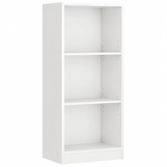 VASAGLE Estantería de Almacenamiento con 3 Niveles, Estantes Ajustables para Sala, Habitación Infantil u Oficina, 40x24x93 cm, Blanco