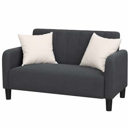 Sofá Loveseat de Terciopelo Gris Oscuro 109 cm, Muebles Modernos