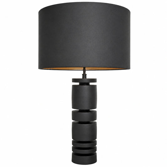 Lámpara de mesa Casa Padrino diseño moderno negro mate 60,5 x 90 cm para hoteles y restaurantes